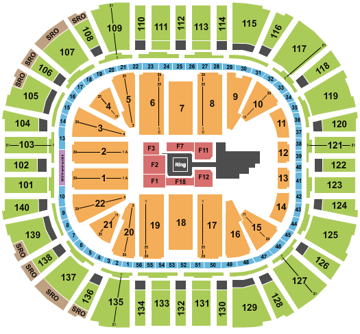 Delta Center WWE Seating Chart